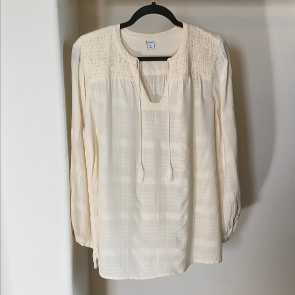 Cream/Ivory Peasant Blouse